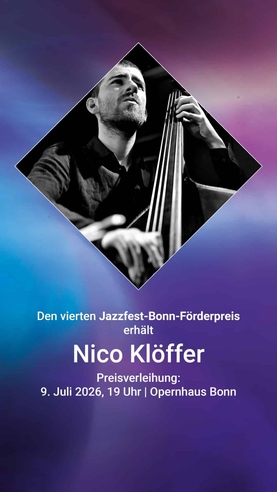 Slider Jazzfest Bonn-Förderpreis 2026 Nico Klöffer 9:16